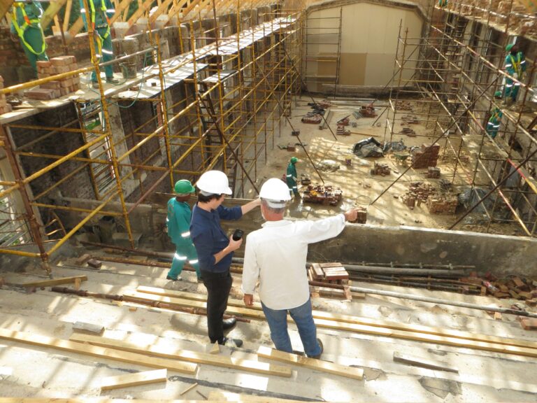 Construction site inspection at a Northwest Tucson development